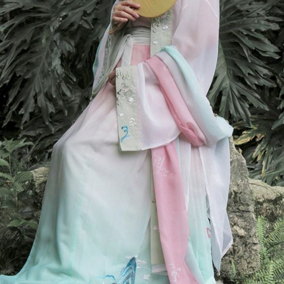 Azure Pink Gradient Ombre Shawl Wrap Scarf - Picture 2 of 6